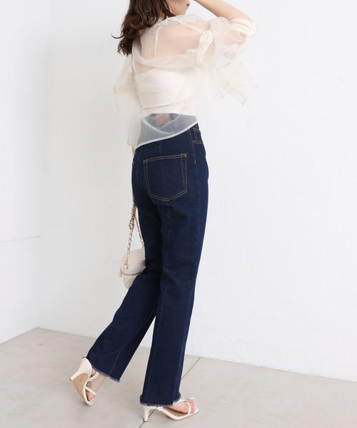 Chico ベージュ ストレートデニム Chico ベージュ ストレートデニム Chico（チコ）｜デニムパンツ
