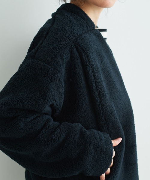 note et silence （ノートエシロンス）の「【 AMB100貨 】ALWE SHEEP-FLEECE  JACKET（テーラードジャケット・レディース・キナリ/ブラック・FREE）」の15枚目の写真