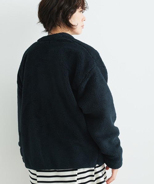 note et silence （ノートエシロンス）の「【 AMB100貨 】ALWE SHEEP-FLEECE  JACKET（テーラードジャケット・レディース・キナリ/ブラック・FREE）」の12枚目の写真
