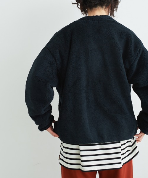 note et silence （ノートエシロンス）の「【 AMB100貨 】ALWE SHEEP-FLEECE  JACKET（テーラードジャケット・レディース・キナリ/ブラック・FREE）」の19枚目の写真
