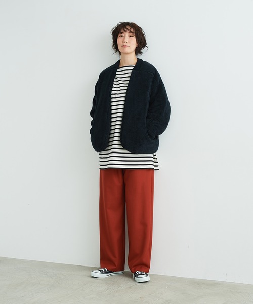 note et silence （ノートエシロンス）の「【 AMB100貨 】ALWE SHEEP-FLEECE  JACKET（テーラードジャケット・レディース・キナリ/ブラック・FREE）」の16枚目の写真