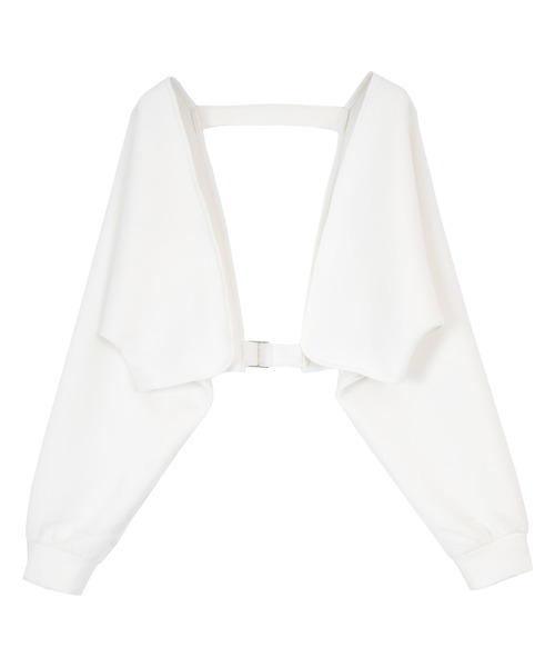 miette（ミエット）の「バックベルトアームボレロ（カーディガン/ボレロ・レディース・ブラック/オレンジ/グリーン/ブルー/オフホワイト/レッド/ライトブルー・FREE）」の2枚目の写真