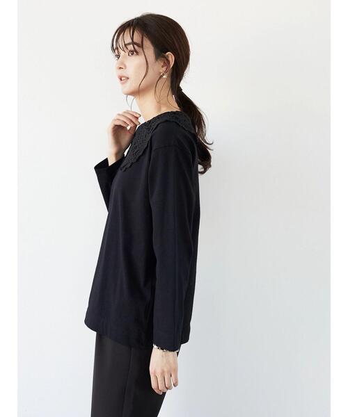 CRAFT STANDARD BOUTIQUE（クラフトスタンダードブティック）の「衿レースプルオーバー　＊◆（Tシャツ/カットソー・レディース・ブラック/オフホワイト・FREE）」の9枚目の写真