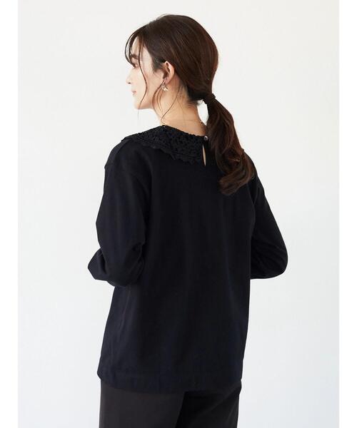 CRAFT STANDARD BOUTIQUE（クラフトスタンダードブティック）の「衿レースプルオーバー　＊◆（Tシャツ/カットソー・レディース・ブラック/オフホワイト・FREE）」の10枚目の写真