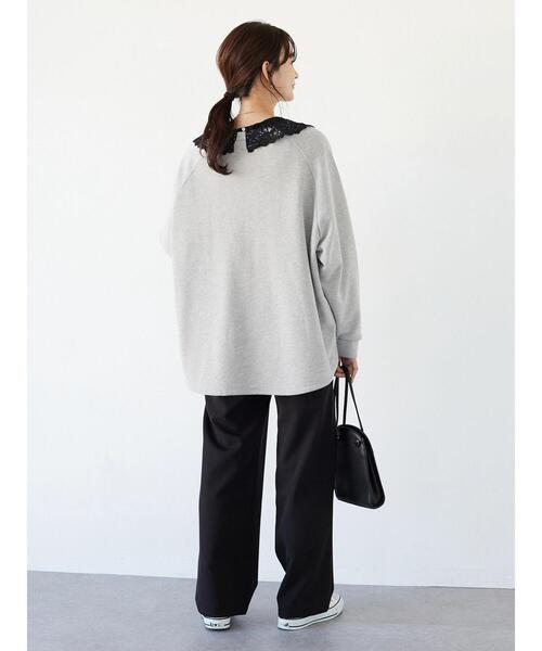 CRAFT STANDARD BOUTIQUE（クラフトスタンダードブティック）の「衿レースプルオーバー　＊◆（Tシャツ/カットソー・レディース・ブラック/オフホワイト・FREE）」の14枚目の写真