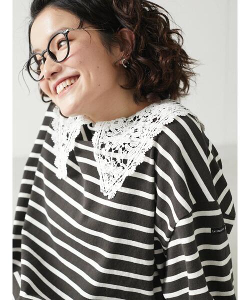 CRAFT STANDARD BOUTIQUE（クラフトスタンダードブティック）の「衿レースプルオーバー　＊◆（Tシャツ/カットソー・レディース・ブラック/オフホワイト・FREE）」の21枚目の写真