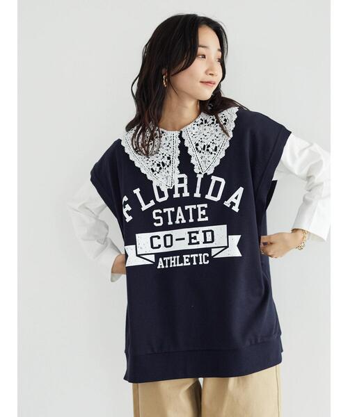 CRAFT STANDARD BOUTIQUE（クラフトスタンダードブティック）の「衿レースプルオーバー　＊◆（Tシャツ/カットソー・レディース・ブラック/オフホワイト・FREE）」の22枚目の写真