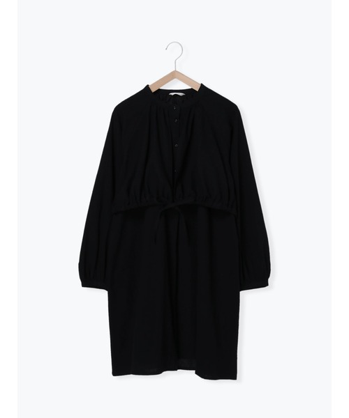 ehka sopo（エヘカソポ）の「ギャザーフラップシャツワンピース（シャツワンピース・レディース・ブラック/ベージュ/オフホワイト・ﾌﾘ-）」の14枚目の写真