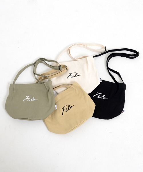 FILA(フィラ)の「FILA フィラ 筆記体 ブランド ロゴ 刺繍 キャンバス ミニ ショルダーバッグ(ショルダーバッグ・レディース・ブラック/ベージュ/オフホワイト/オリーブ・FREE)」の10枚目の写真