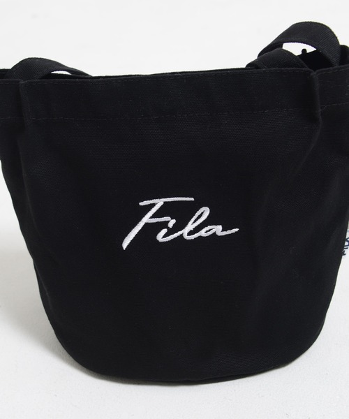 FILA(フィラ)の「FILA フィラ 筆記体 ブランド ロゴ 刺繍 キャンバス ミニ ショルダーバッグ(ショルダーバッグ・レディース・ブラック/ベージュ/オフホワイト/オリーブ・FREE)」の5枚目の写真