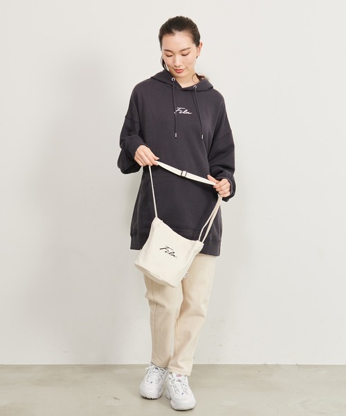 FILA(フィラ)の「FILA フィラ 筆記体 ブランド ロゴ 刺繍 キャンバス ミニ ショルダーバッグ(ショルダーバッグ・レディース・ブラック/ベージュ/オフホワイト/オリーブ・FREE)」の20枚目の写真