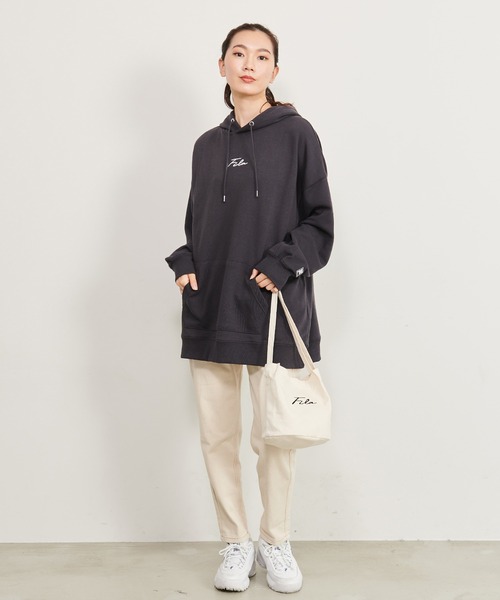 FILA(フィラ)の「FILA フィラ 筆記体 ブランド ロゴ 刺繍 キャンバス ミニ ショルダーバッグ(ショルダーバッグ・レディース・ブラック/ベージュ/オフホワイト/オリーブ・FREE)」の21枚目の写真