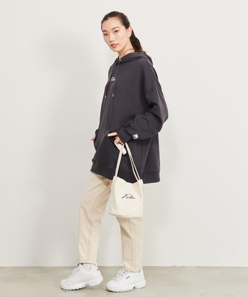 FILA(フィラ)の「FILA フィラ 筆記体 ブランド ロゴ 刺繍 キャンバス ミニ ショルダーバッグ(ショルダーバッグ・レディース・ブラック/ベージュ/オフホワイト/オリーブ・FREE)」の22枚目の写真