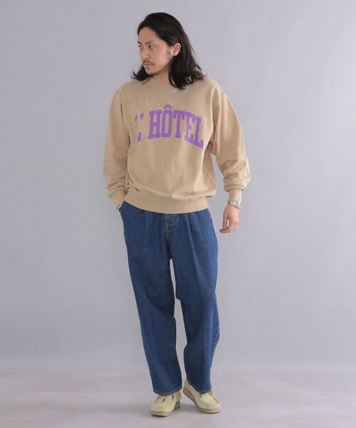 Russell Athletic（ラッセルアスレティック）の「【WEB限定/SHIPS別注】RUSSELL ATHLETIC: ビッグシルエット カレッジ プリント スウェット (トレーナー) 22SS（スウェット・メンズ・オフホワイト/グレー/ライトグレー/グリーン/ベージュ・MEDIUM/SMALL/LARGE/X-LARGE）」の10枚目の写真