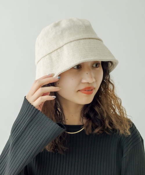 mystic(ミスティック)の「リネンバケットハット(ハット・レディース・ブラック/アイボリー・FREE)」の5枚目の写真