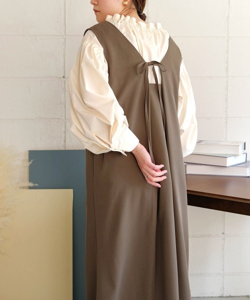 Bab(バブ)の「【低身長向け・高身長向けサイズあり】前後2WAYジャンパースカート(ジャンパースカート・レディース・ライトグレー/ブラック/ベージュ/ライトグリーン/ホワイト系その他/ブラウン・TL/M/S)」の18枚目の写真