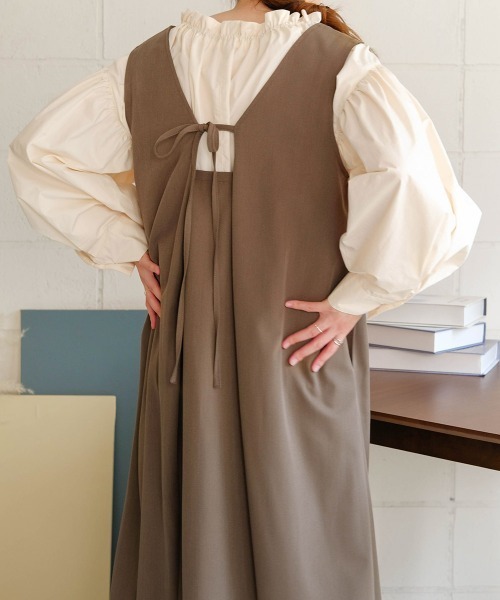 Bab(バブ)の「【低身長向け・高身長向けサイズあり】前後2WAYジャンパースカート(ジャンパースカート・レディース・ライトグレー/ブラック/ベージュ/ライトグリーン/ホワイト系その他/ブラウン・TL/M/S)」の15枚目の写真