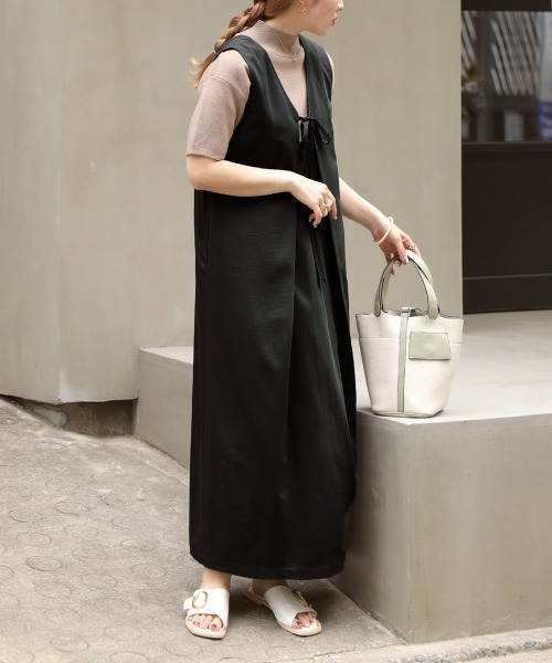 Bab(バブ)の「【低身長向け・高身長向けサイズあり】前後2WAYジャンパースカート(ジャンパースカート・レディース・ライトグレー/ブラック/ベージュ/ライトグリーン/ホワイト系その他/ブラウン・TL/M/S)」の7枚目の写真