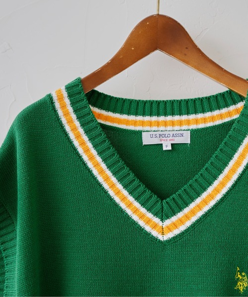 U.S. POLO ASSN.（ユーエスポロアッスン）の「アーガイル/チルデン ニットベスト（ベスト・メンズ・グリーン系その他/アイボリー/ネイビー/イエロー/ブルー/グリーン・FREE）」の17枚目の写真