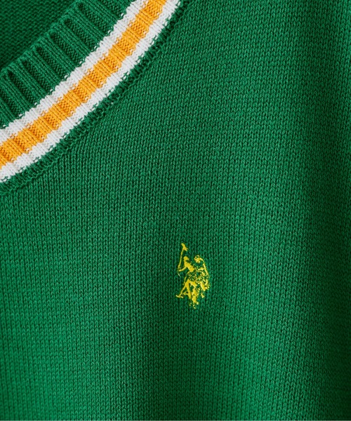 U.S. POLO ASSN.（ユーエスポロアッスン）の「アーガイル/チルデン ニットベスト（ベスト・メンズ・グリーン系その他/アイボリー/ネイビー/イエロー/ブルー/グリーン・FREE）」の18枚目の写真