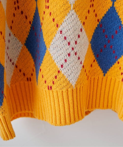 U.S. POLO ASSN.（ユーエスポロアッスン）の「アーガイル/チルデン ニットベスト（ベスト・メンズ・グリーン系その他/アイボリー/ネイビー/イエロー/ブルー/グリーン・FREE）」の7枚目の写真