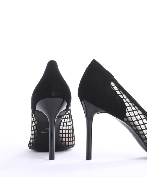 SEVEN TWELVE THIRTY(セヴントゥエルヴサーティー)の「【SEVEN TWELVE THIRTY】スティレットヒールメッシュパンプス(パンプス・レディース・ブラック/アイボリー・22cm/22.5cm/23cm/23.5cm/24cm/24.5cm)」の4枚目の写真