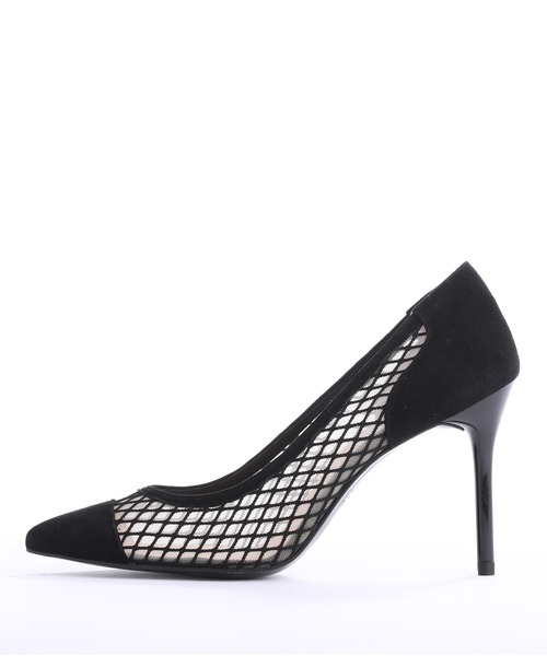 SEVEN TWELVE THIRTY(セヴントゥエルヴサーティー)の「【SEVEN TWELVE THIRTY】スティレットヒールメッシュパンプス(パンプス・レディース・ブラック/アイボリー・22cm/22.5cm/23cm/23.5cm/24cm/24.5cm)」の3枚目の写真
