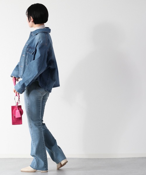 cepo（セポ）の「ビューティーフレアーデニムパンツ（デニムパンツ・レディース・ブルー系2/ブルー系3/ブラック/ネイビー・S/M/L）」の19枚目の写真