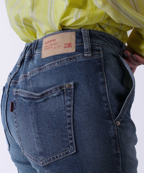 cepo（セポ）の「ビューティーフレアーデニムパンツ（デニムパンツ・レディース・ブルー系2/ブルー系3/ブラック/ネイビー・S/M/L）」の11枚目の写真