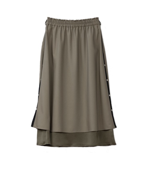 La SRIC（ラスリック）の「La SRIC / サイドボタンレイヤードSK（スカート・レディース・ブラック/カーキ/ライトブルー・38）」の21枚目の写真
