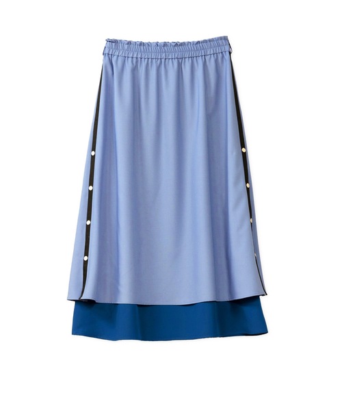 La SRIC（ラスリック）の「La SRIC / サイドボタンレイヤードSK（スカート・レディース・ブラック/カーキ/ライトブルー・38）」の12枚目の写真