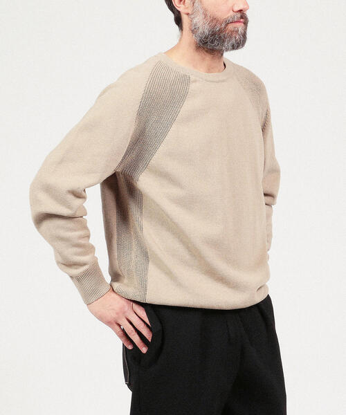 TOMORROWLAND （トゥモローランド）の「コットン デザインクルーネック（ニット/セーター・メンズ・ネイビー/ブルー/キャメル/シャーベット・S/M）」の5枚目の写真