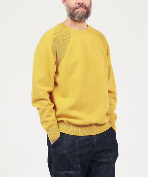 TOMORROWLAND （トゥモローランド）の「コットン デザインクルーネック（ニット/セーター・メンズ・ネイビー/ブルー/キャメル/シャーベット・S/M）」の6枚目の写真