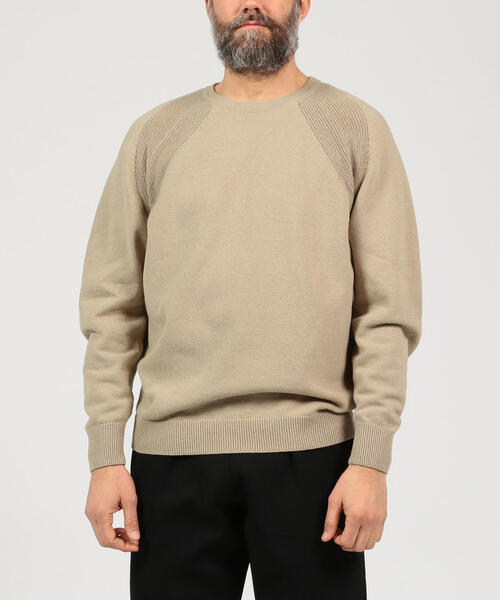 TOMORROWLAND （トゥモローランド）の「コットン デザインクルーネック（ニット/セーター・メンズ・ネイビー/ブルー/キャメル/シャーベット・S/M）」の9枚目の写真