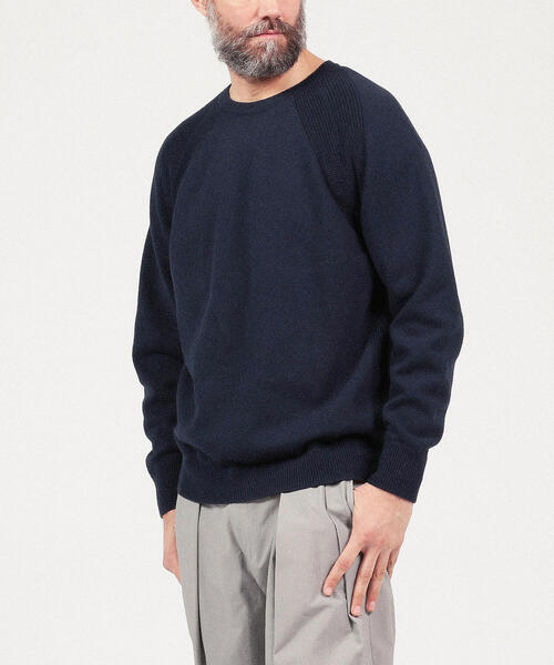 TOMORROWLAND （トゥモローランド）の「コットン デザインクルーネック（ニット/セーター・メンズ・ネイビー/ブルー/キャメル/シャーベット・S/M）」の22枚目の写真