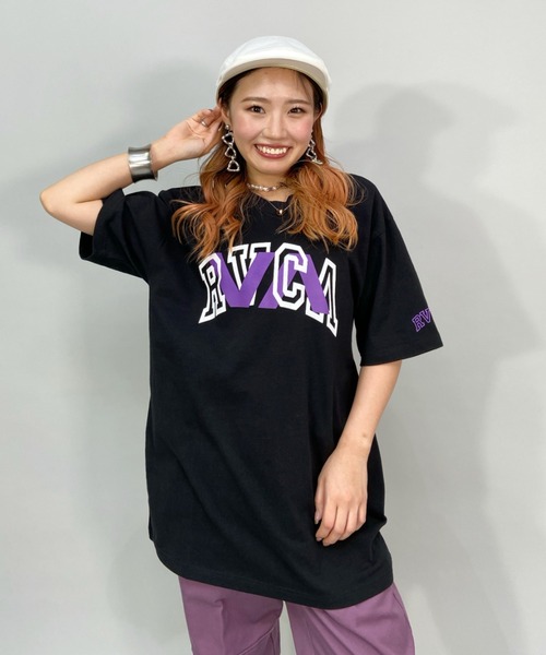 RVCA（ルーカ）の「【ZOZOタウン限定アイテム】RVCA/ルーカ  ビッグシルエット  カレッジ風ビッグロゴTシャツ  BC043-P02（Tシャツ/カットソー・レディース・ホワイト/ブラック/ネイビー/グリーン・M/L）」の10枚目の写真