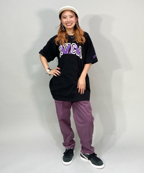 RVCA（ルーカ）の「【ZOZOタウン限定アイテム】RVCA/ルーカ  ビッグシルエット  カレッジ風ビッグロゴTシャツ  BC043-P02（Tシャツ/カットソー・レディース・ホワイト/ブラック/ネイビー/グリーン・M/L）」の12枚目の写真