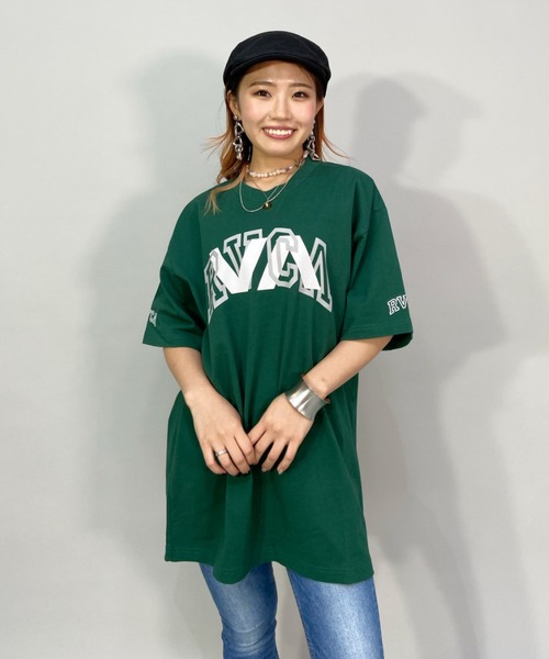 RVCA（ルーカ）の「【ZOZOタウン限定アイテム】RVCA/ルーカ  ビッグシルエット  カレッジ風ビッグロゴTシャツ  BC043-P02（Tシャツ/カットソー・レディース・ホワイト/ブラック/ネイビー/グリーン・M/L）」の14枚目の写真