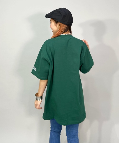RVCA（ルーカ）の「【ZOZOタウン限定アイテム】RVCA/ルーカ  ビッグシルエット  カレッジ風ビッグロゴTシャツ  BC043-P02（Tシャツ/カットソー・レディース・ホワイト/ブラック/ネイビー/グリーン・M/L）」の15枚目の写真