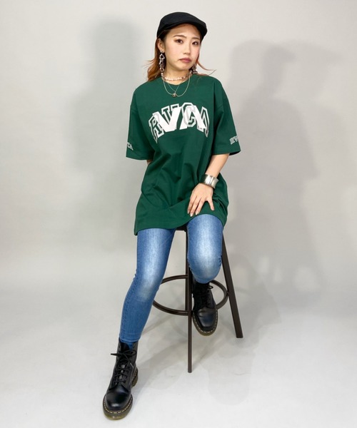 RVCA（ルーカ）の「【ZOZOタウン限定アイテム】RVCA/ルーカ  ビッグシルエット  カレッジ風ビッグロゴTシャツ  BC043-P02（Tシャツ/カットソー・レディース・ホワイト/ブラック/ネイビー/グリーン・M/L）」の16枚目の写真