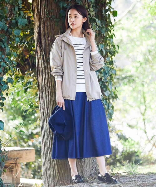 J.PRESS Ladies(J.プレス レディス)の「バスクボーダー ベーシック カットソー(Tシャツ/カットソー・レディース・ネイビー系1/ふじ色系1/ブラウン系1・SMALL)」の5枚目の写真