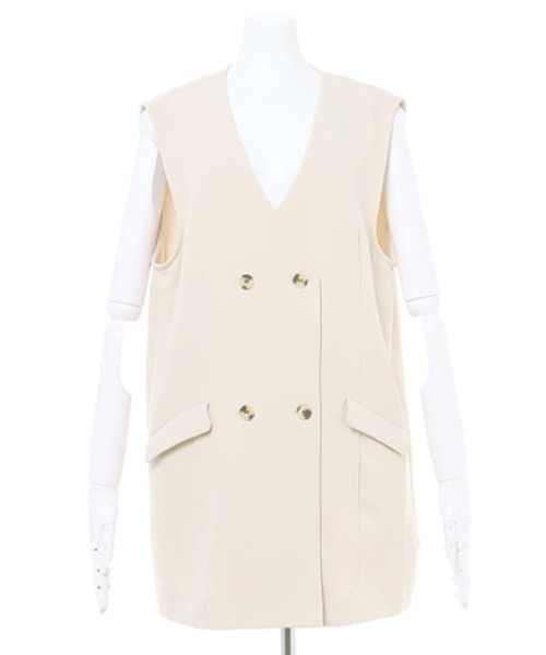 MLI'A（エムリア）の「ダブルボタンジレ（ベスト・レディース・ブラック/ライトベージュ/ライトグリーン/チェック・M）」の14枚目の写真