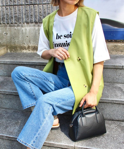 MLI'A（エムリア）の「ダブルボタンジレ（ベスト・レディース・ブラック/ライトベージュ/ライトグリーン/チェック・M）」の19枚目の写真