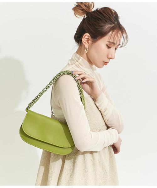 Settimissimo（セッティミッシモ）の「デザインハンドル2WAYバッグ（ハンドバッグ・レディース・グリーン/ブラック/イエロー・FREE）」の17枚目の写真