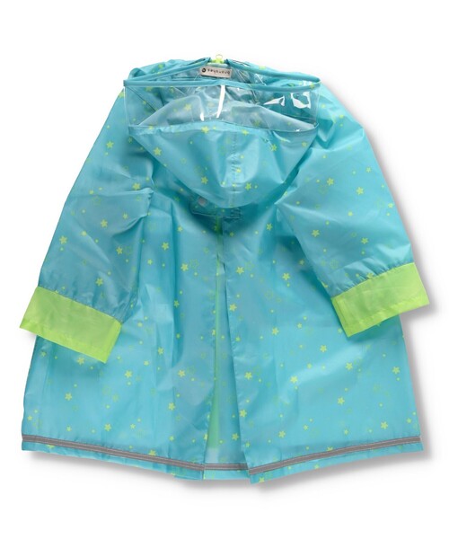 BRANSHES（ブランシェス）の「【撥水】星柄レインコート（レインコート/ポンチョ・キッズ・エメラルド・S/L/M）」の3枚目の写真