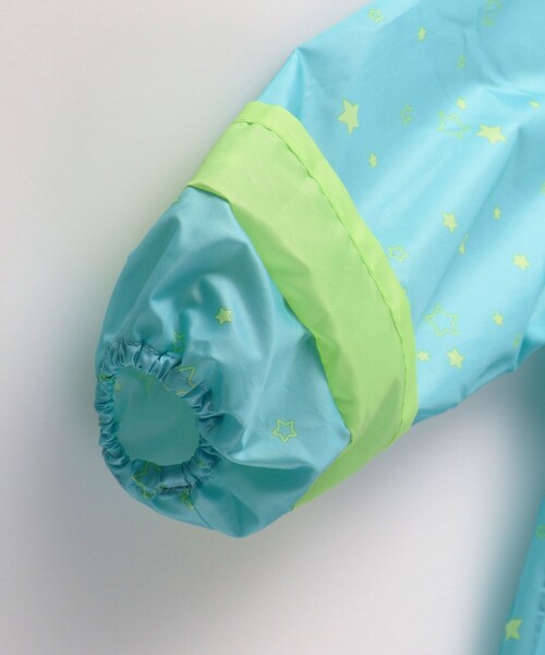 BRANSHES（ブランシェス）の「【撥水】星柄レインコート（レインコート/ポンチョ・キッズ・エメラルド・S/L/M）」の7枚目の写真