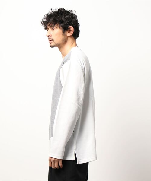 GGD(ジージーディー)の「ポンチクレイジー切り替えL/ST-shirt(Tシャツ/カットソー・メンズ・ホワイト/ブラック・L/M)」の4枚目の写真