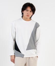 GGD | ポンチクレイジー切り替えL/ST-shirt(Tシャツ/カットソー)