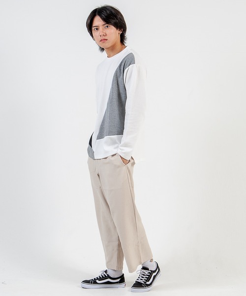 GGD(ジージーディー)の「ポンチクレイジー切り替えL/ST-shirt(Tシャツ/カットソー・メンズ・ホワイト/ブラック・L/M)」の5枚目の写真