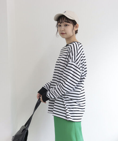 fredy repit（フレディレピ）の「[新色追加]ストライプシャツべアキャップ　【ユニセックス】（キャップ・レディース・ピンク/ベージュ/クリーム/ネイビー/チャコールグレー/ライトブルー/グリーン/サックスブルー/オフホワイト/ベビーピンク・FREE）」の17枚目の写真